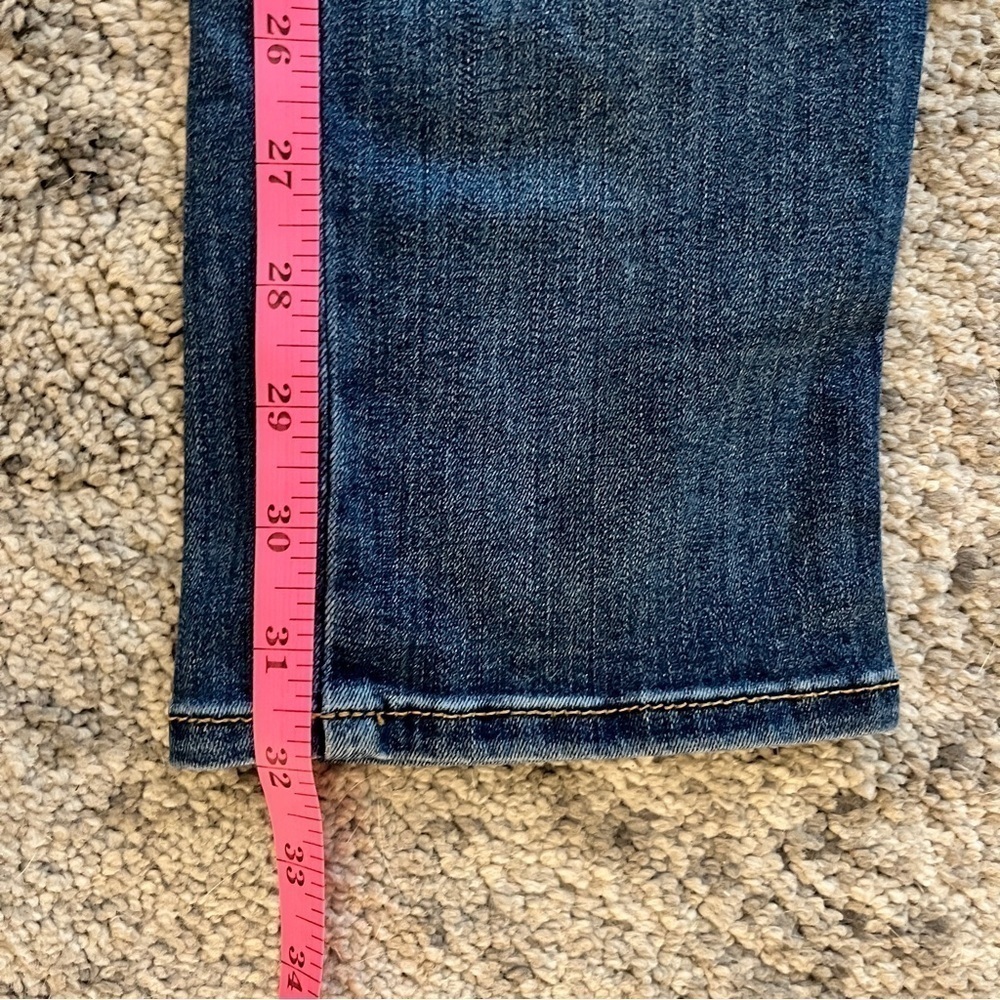 7 For All Mankind Kimmie Straight Leg Mid Rise Jeans, Medium Blue Wash - Size 25 - Picture 15 of 16